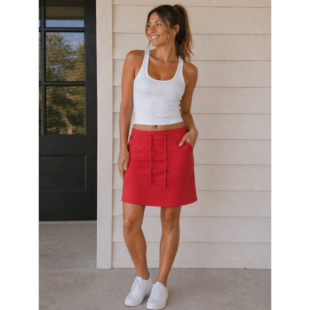 Agnes & Dora Pink Drawstring Skirt | Size Small | Casual Lounge